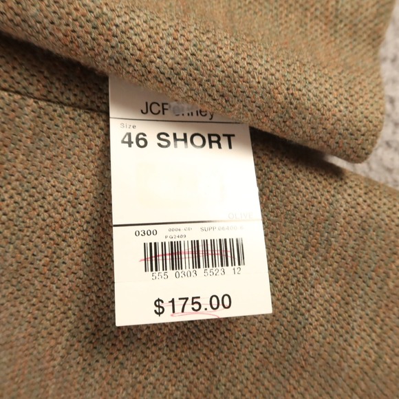 Marled Jacket XL Green Brown Melange Hopsack Patch Pockets Blazer 46S NEW $175 - Picture 6 of 14